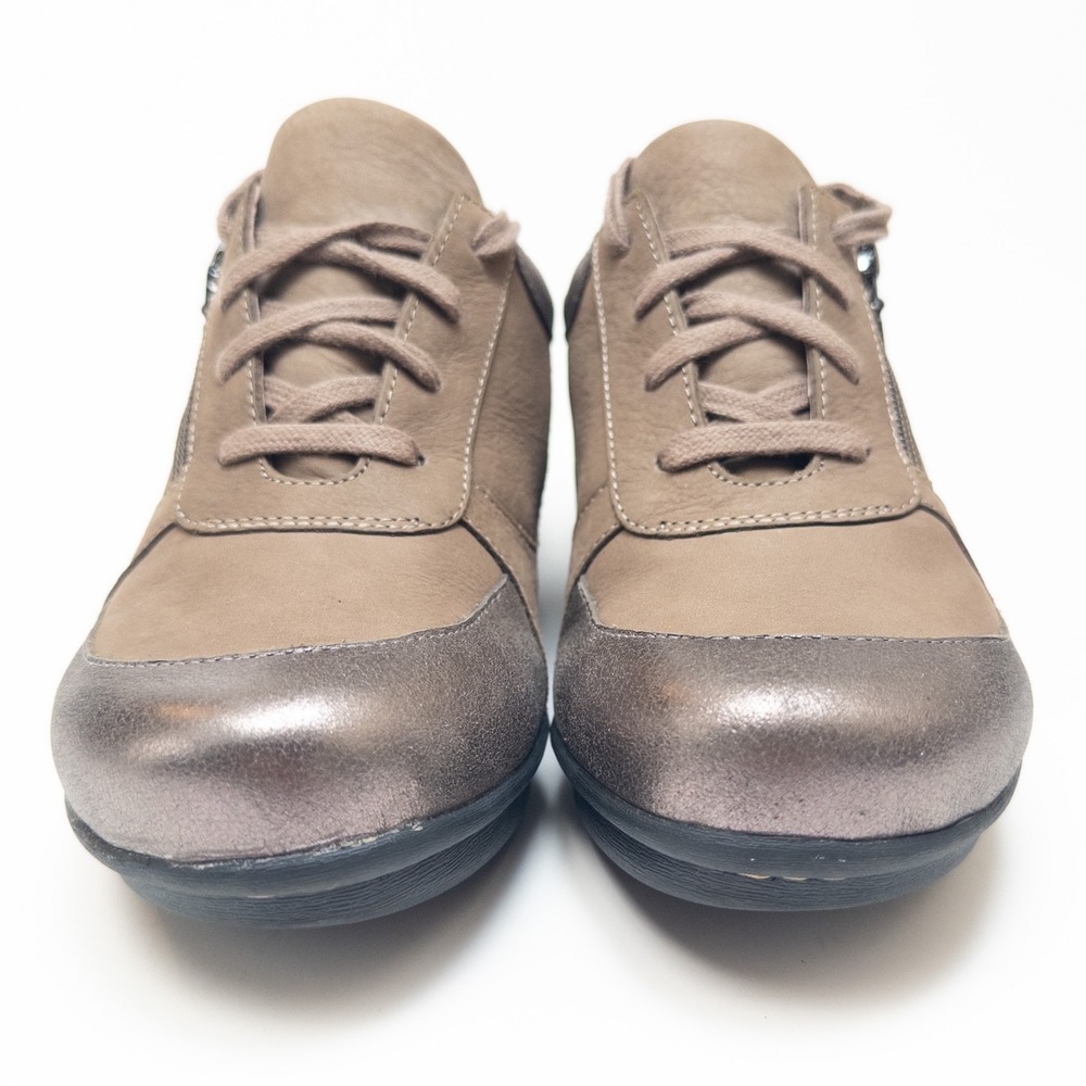 Dansko Taupe Metallic Wedge Sneakers - Picture 5 of 13